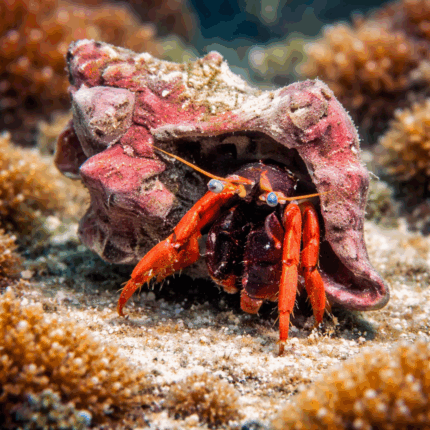 Calcinus gaimardii (krab czerwononogi)