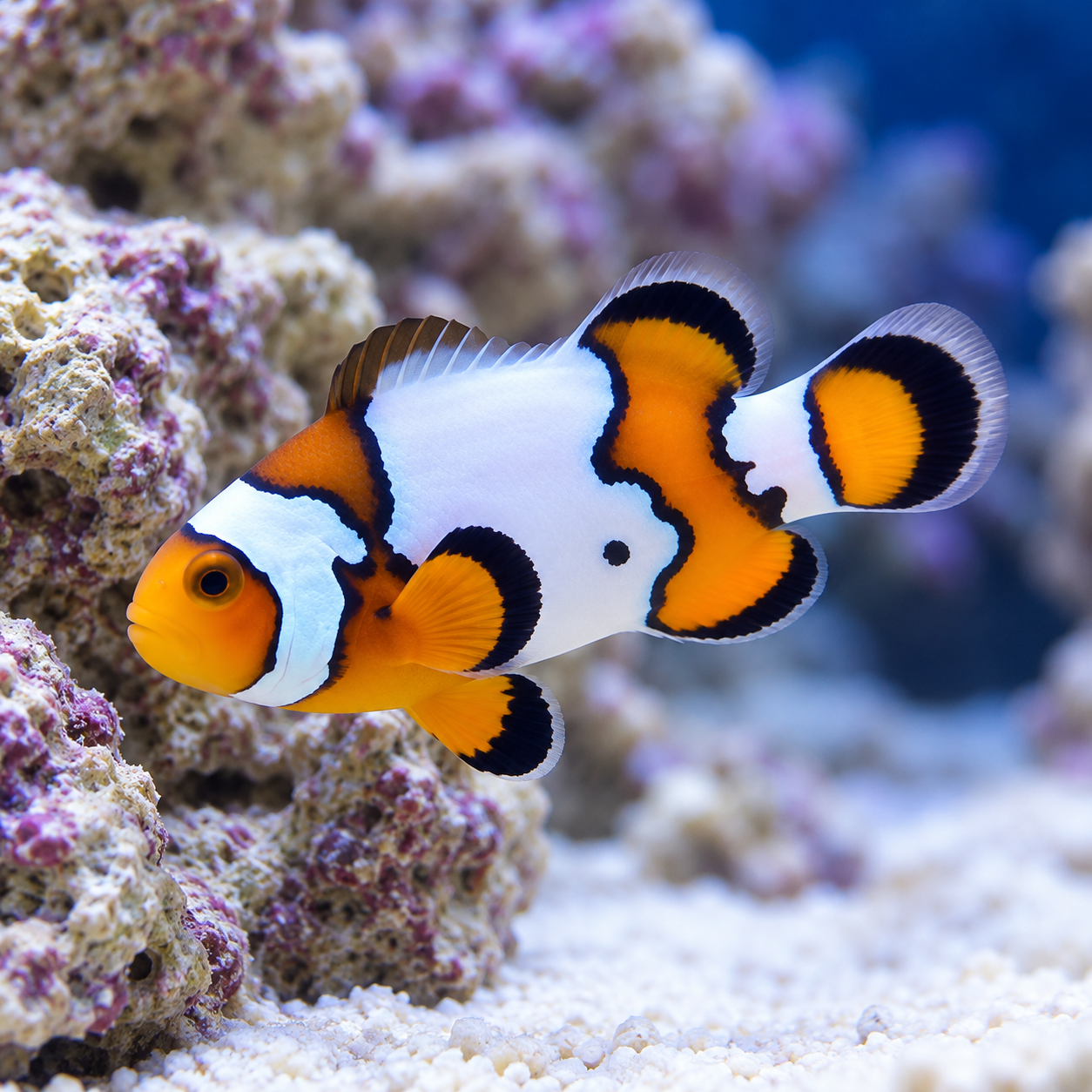 Extreme Snow Onyx Anemonefish Amphiprion ocellaris "Snow Onyx Anemonefish" - obrazek 1